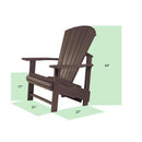 C.R. Plastic Products Generation C03-16 Upright Adirondack - Chocolate IMAGE 2