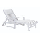 C.R. Plastic Products St. Tropez L38-02 Chaise Lounger - White IMAGE 1