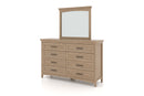 Villageois miroir pour commode couleur taupe