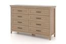 Villageois commode 8 tiroirs couleur taupe