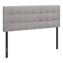  Monarch I 6003Q Queen Headboard - Grey Linen IMAGE 1