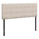  Monarch I 6004Q Queen Headboard - Beige Linen IMAGE 1