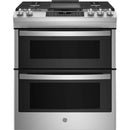 GE 30-inch Slide-in Gas Range with True European Convection Technology JCGSS86SPSS IMAGE 1
