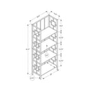  Monarch I 3617 62" Bookcase - Espresso/Black IMAGE 10