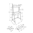  Monarch I 7332 Computer Desk - Dark Taupe/Black IMAGE 11