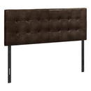  Monarch I 6000Q Queen Headboard - Brown Leather-Look IMAGE 1