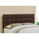  Monarch I 6000Q Queen Headboard - Brown Leather-Look IMAGE 2
