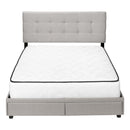  Monarch I 6020Q Queen Bed with Storage Drawer - Grey Linen IMAGE 2