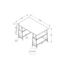  Monarch I 7521 Computer Desk - White/White IMAGE 5