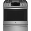  GE Profile 30-in Slide-in Dual Fuel Range with No Preheat Air fry Technology PC2S930YPFS IMAGE 1