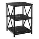  Monarch I 3595 Accent Table - Black Marble/Black Metal IMAGE 1