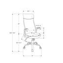  Monarch I 7324 Office Chair - White/Grey Fabric IMAGE 11