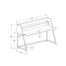  Monarch I 7546 Computer Desk - Dark Taupe/Black Metal IMAGE 10