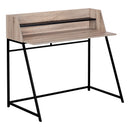  Monarch I 7546 Computer Desk - Dark Taupe/Black Metal IMAGE 1