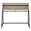  Monarch I 7546 Computer Desk - Dark Taupe/Black Metal IMAGE 2