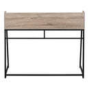  Monarch I 7546 Computer Desk - Dark Taupe/Black Metal IMAGE 4