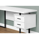  Monarch I 7616 Computer Desk - White/Black Metal IMAGE 3