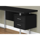  Monarch I 7619 Computer Desk - Black/Silver Metal IMAGE 3