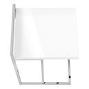  Monarch I 3636 Accent Table - Glossy White/Chrome Metal IMAGE 5