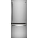  GE 30-inch, 21 cu.ft. Freestanding Bottom Freezer Refrigerator with Interior Ice Maker GDE21EYKFS IMAGE 1