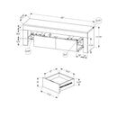  Monarch I 3548 TV Stand - High Glossy White IMAGE 11