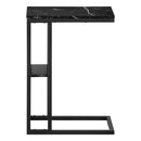  Monarch I 3674 Accent Table - Black Marble/Black Metal IMAGE 2
