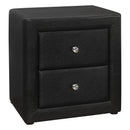  Monarch I 5603 21"H / Black Leather-Look Night Stand IMAGE 1