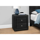  Monarch I 5603 21"H / Black Leather-Look Night Stand IMAGE 2
