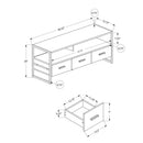  Monarch I 2617 TV Stand - Grey/Black Metal IMAGE 5