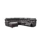  Mazin Furniture Newton 99931GRYSS6L 6 pc Modular Reclining Sectional with Wireless Charger Console IMAGE 2