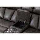  Mazin Furniture Newton 99931GRYSS6L 6 pc Modular Reclining Sectional with Wireless Charger Console IMAGE 4