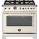  Bertazzoni 36-inch Freestanding Dual Fuel Range HER366BCFEPAVT IMAGE 1