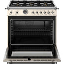  Bertazzoni 36-inch Freestanding Dual Fuel Range HER366BCFEPAVT IMAGE 2