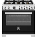  Bertazzoni 36-inch Freestanding Gas Range PRO366BCFGMNET IMAGE 1