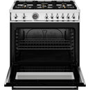  Bertazzoni 36-inch Freestanding Gas Range PRO366BCFGMNET IMAGE 2