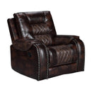 Primo International Lane Glider Leather Look Recliner U916113883MOGR IMAGE 1