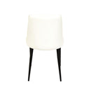  Furnishings' Mate DC 356-WH-MB Robin Chair In White PU On Standard Matte Black Base IMAGE 4