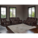 Primo International Lane Reclining Leather Look Loveseat with Console U916113883MOLC IMAGE 2