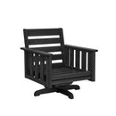  C.R. Plastic Products Stratford DSF264-14 Swivel Arm Chair - Black IMAGE 1