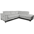 Primo International Salida Power Reclining Leather Match 2 pc Sectional Salida 2 pc Power Reclining Sectional - Grey IMAGE 1