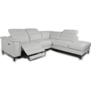 Primo International Salida Power Reclining Leather Match 2 pc Sectional Salida 2 pc Power Reclining Sectional - Grey IMAGE 2
