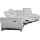 Primo International Salida Power Reclining Leather Match 2 pc Sectional Salida 2 pc Power Reclining Sectional - Grey IMAGE 3