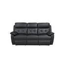 Mazin Furniture Oliver 99032PBLK-3 Power Reclining Sofa, Black IMAGE 1