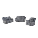  Mazin Furniture Tyrone 99072GRY-1G Glider Reclining Chair, Grey Corduroy IMAGE 4