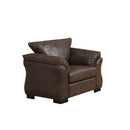  Mazin Furniture Corso 99075BRW-1 Chair, Brown Polished Microfiber IMAGE 2