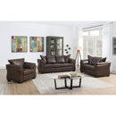  Mazin Furniture Corso 99075BRW-3 Sofa, Brown Polished Microfiber IMAGE 6