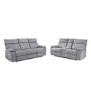  Mazin Furniture Casper 99077P-GRY-2C Power Double Reclining Loveseat with Console IMAGE 3