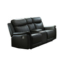  Mazin Furniture Cyrus 99840PN-BK-2C Power Reclining Loveseat with Console IMAGE 1