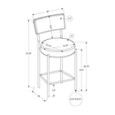  Monarch I 2246 37"H Counter Height - Grey/Black Metal IMAGE 3