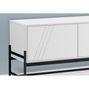 Monarch I 2738 60"L TV Stand - White/Black Metal with Storage IMAGE 2